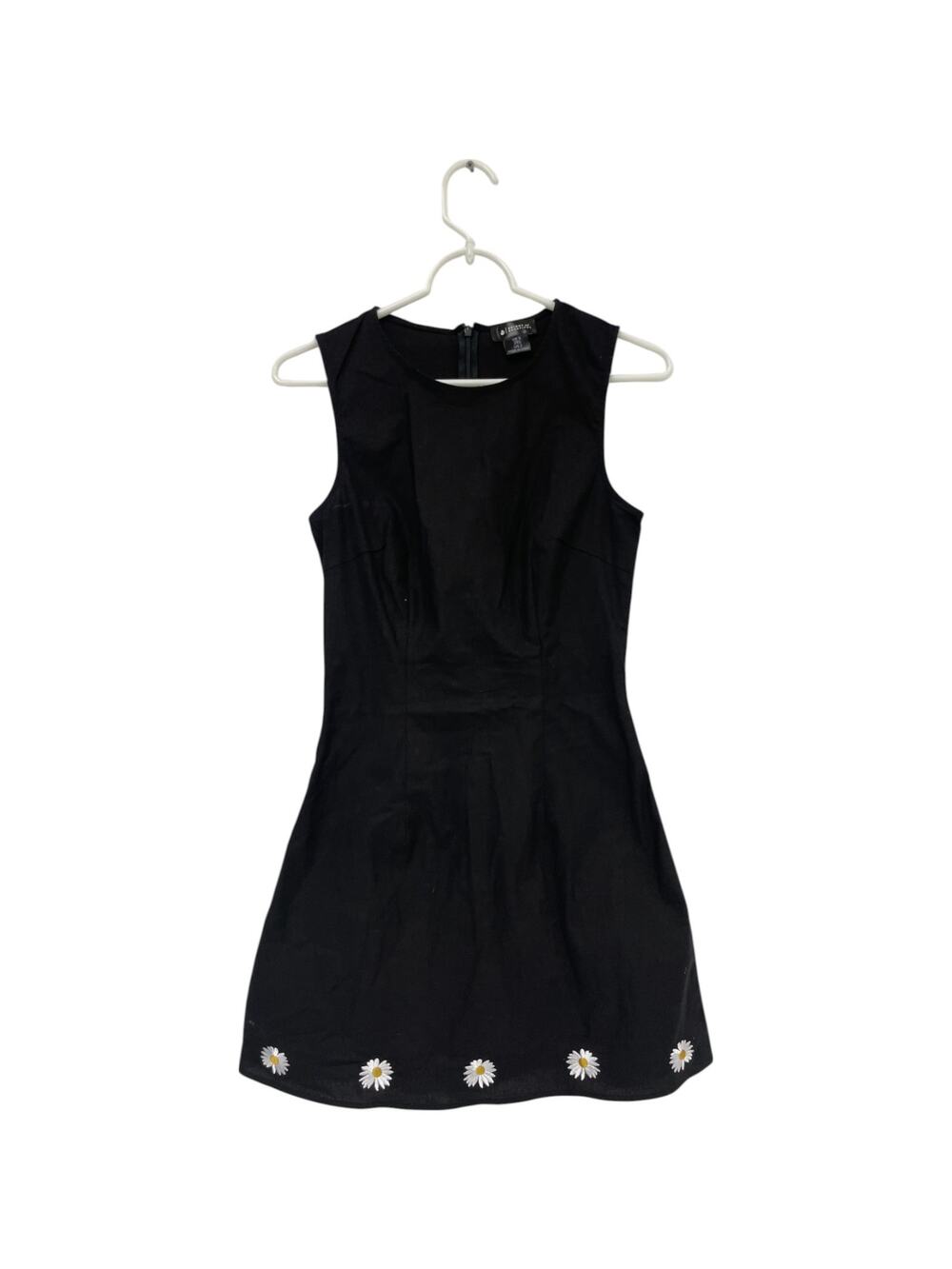 Bright And Beautiful Sleeveless Dress Womens Size 2 Black Embroidered Back Zip - Picture 1 of 9